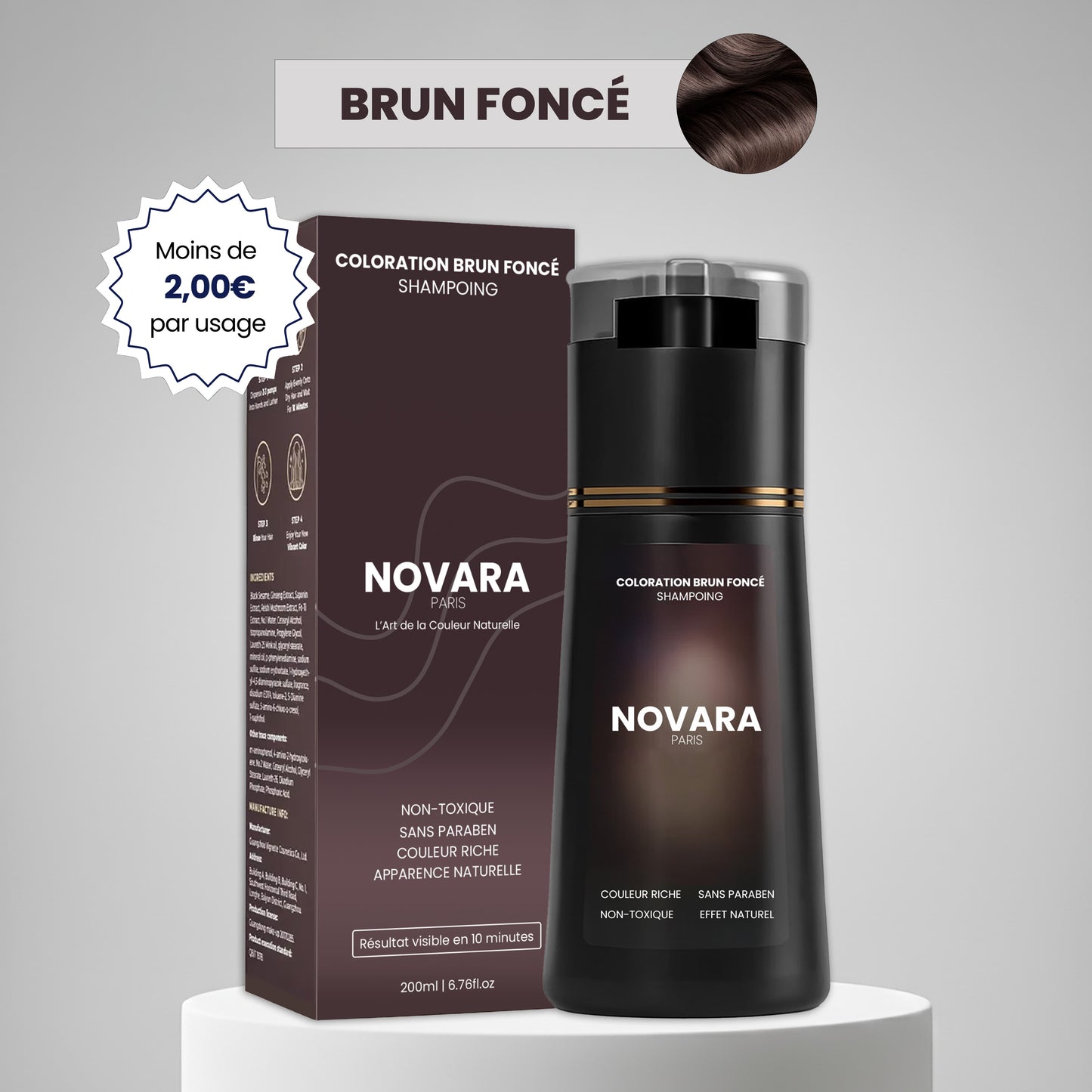 Shampoing colorant instantané Homme