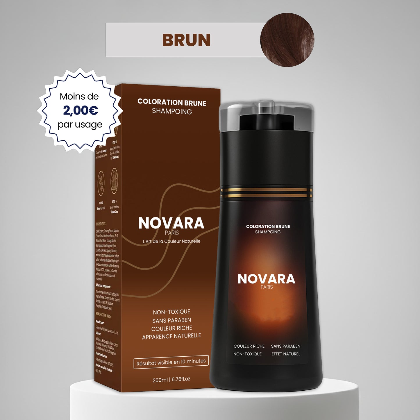 Shampoing colorant instantané Homme