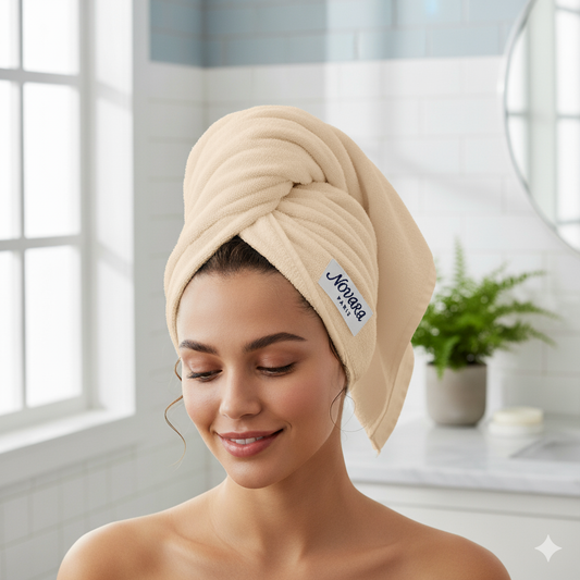 Serviette cheveux en microfibre | Novara Paris